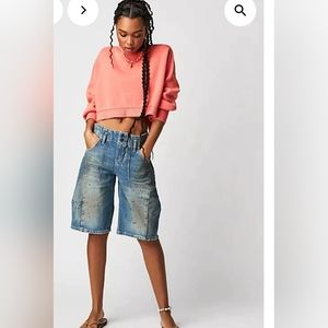 Free People Easy Street Crop Pullover